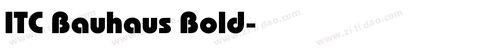 ITC Bauhaus Bold字体转换